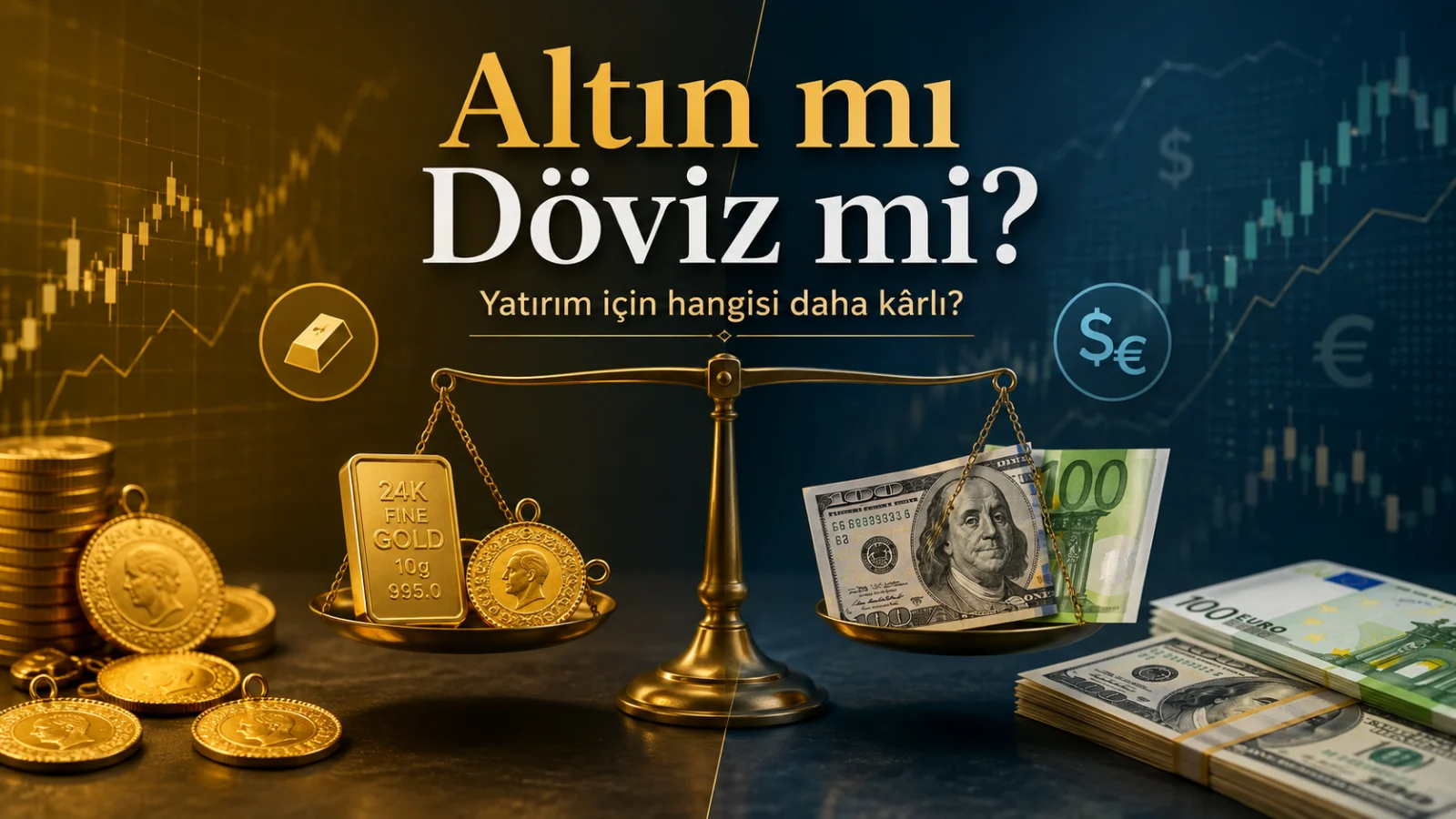 Yatırım için altın mı döviz mi karşılaştırması; gram altın, dolar ve euro