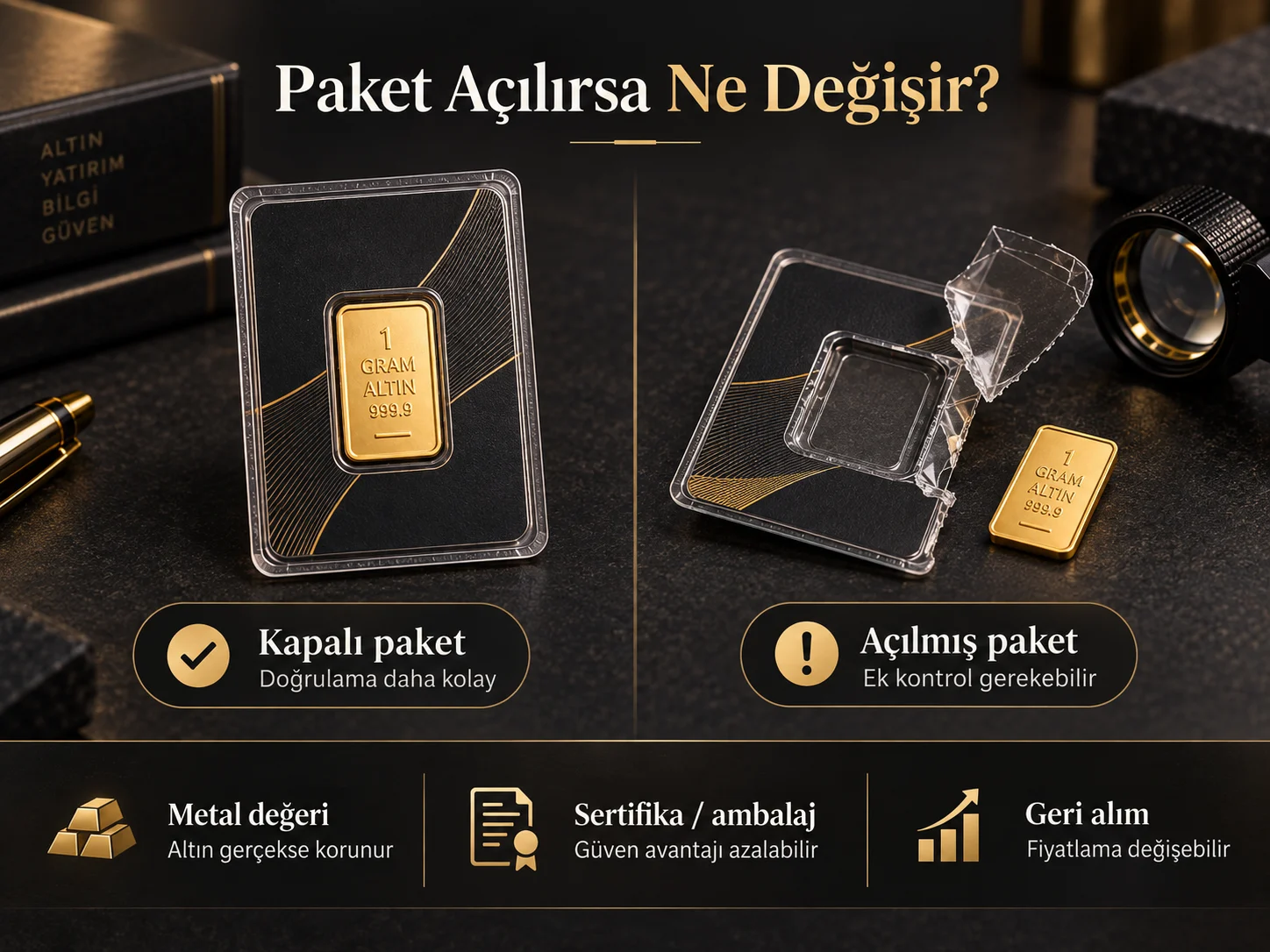 Paketli Gram Altının Ambalajı Açılırsa Ne Değişir?